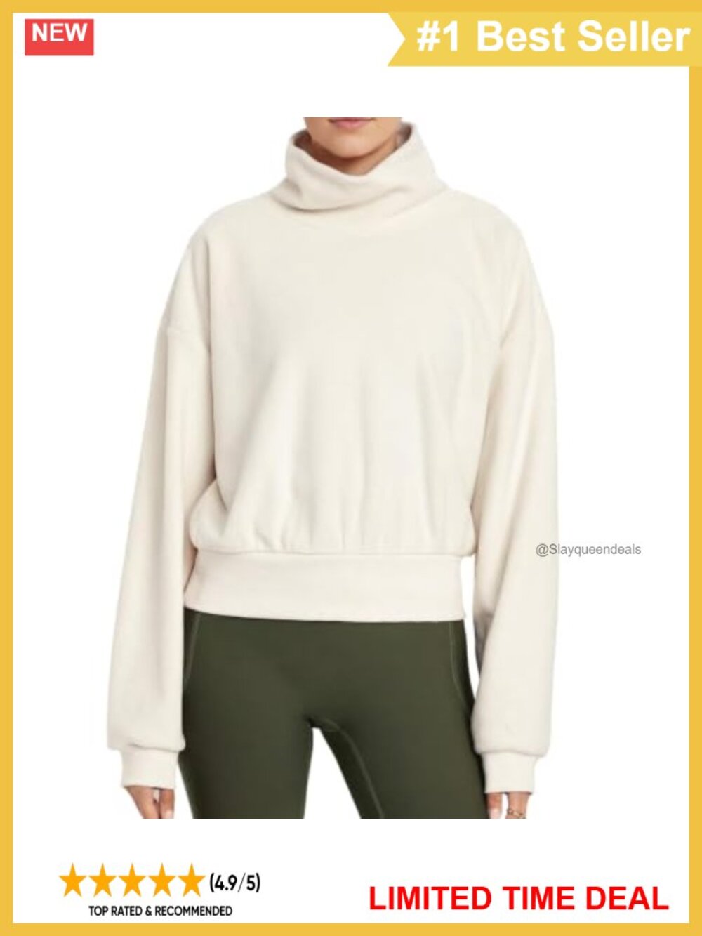 Womens Fleece Cropped Sweatshirt Mock Neck Warm Workout Pullover